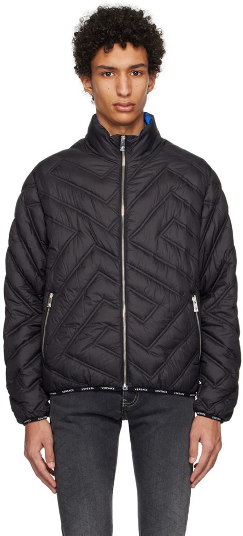 black versace suit jacket|Versace puffer jacket.